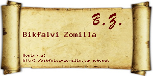 Bikfalvi Zomilla névjegykártya